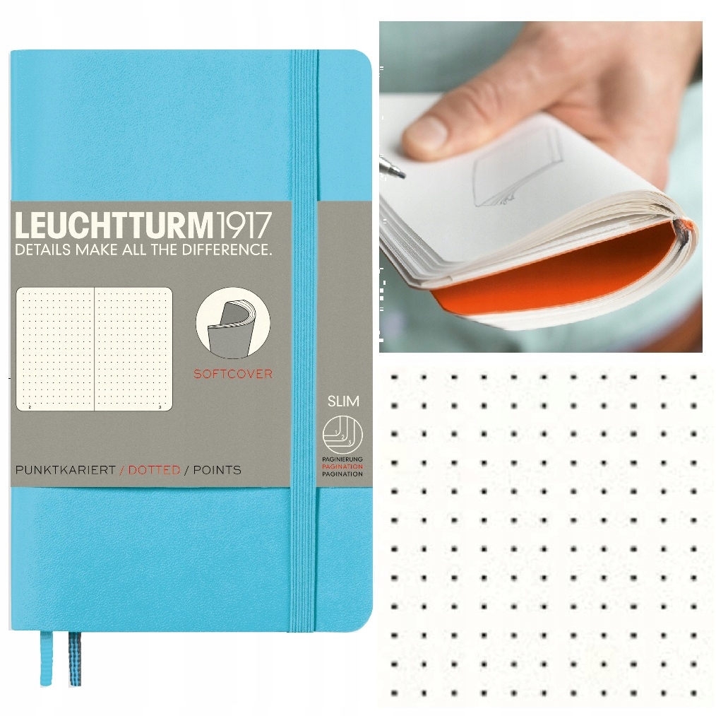 LEUCHTTURM1917 Notatnik Notes A6 Kropka bullet journal w kropki J.niebieski