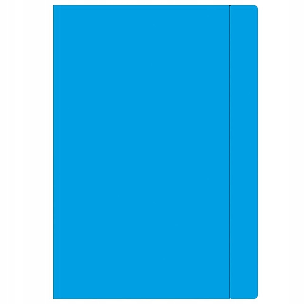 TECZKA Z GUMKĄ A4+ FLUO NIEBIESKA INTERDRUK