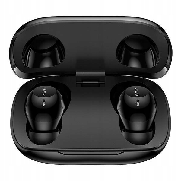 Awei słuchawki Bluetooth 5.4 T20 Enc Tws stacja dokująca czarny/black