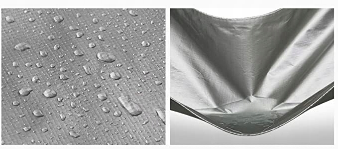 Plandeka 120g Srebrna Gruba Mocna MROZOODPORNA Wodoodporna 2x2 UV++ Długość 2 m