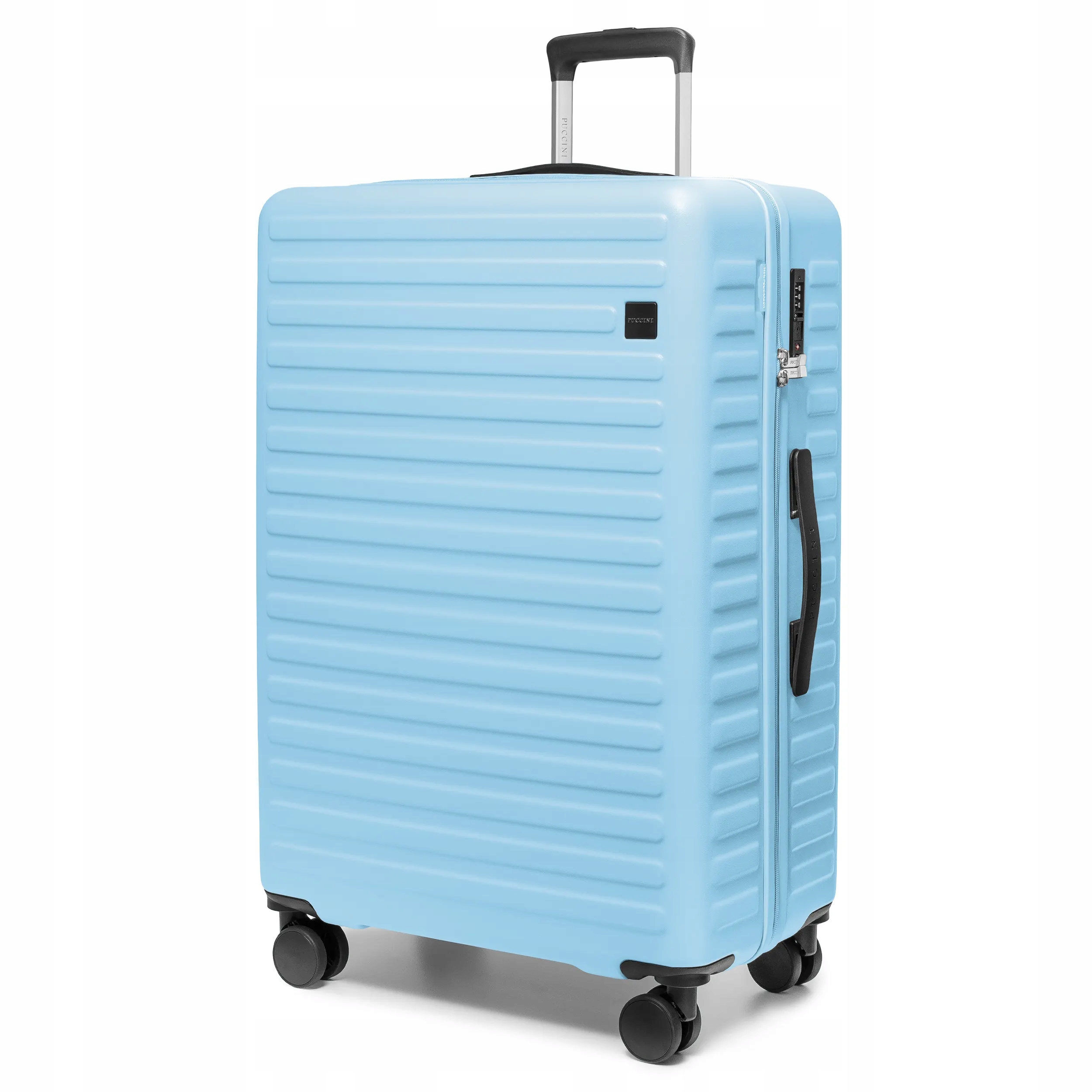 Puccini Walizka Duża Podróżna Na Kółkach Poliwęglan Niebieska PC035A-7B