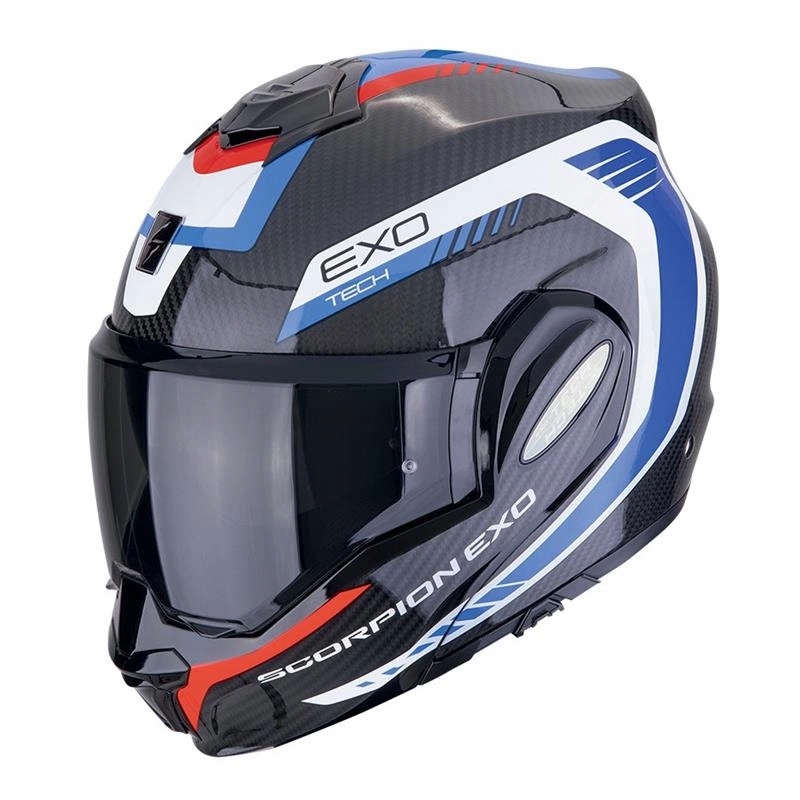 Helma Scorpion Exo-tech Evo Carbon Cosy Black/blue/red modrá Darčeky
