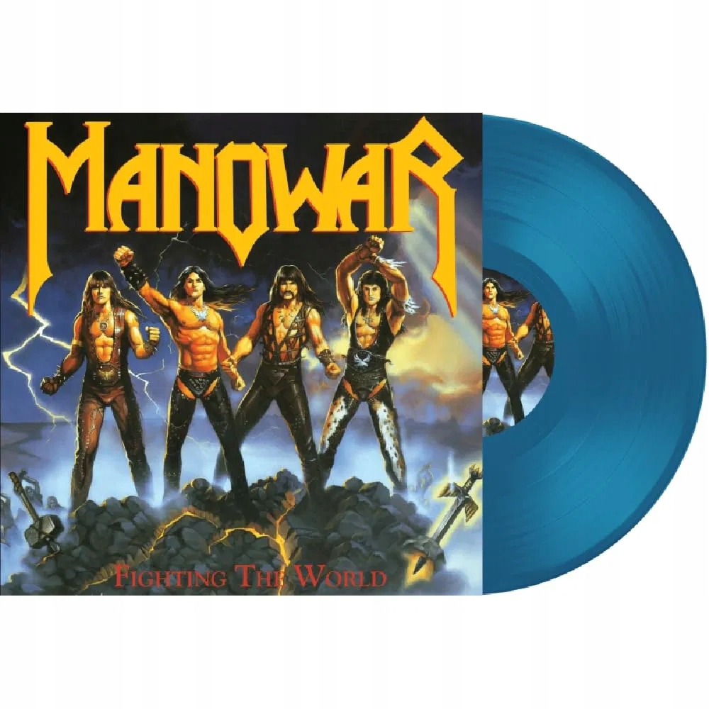 Manowar: Fighting The World (Limited Coloured Transparent Blue Vinyl) Vin