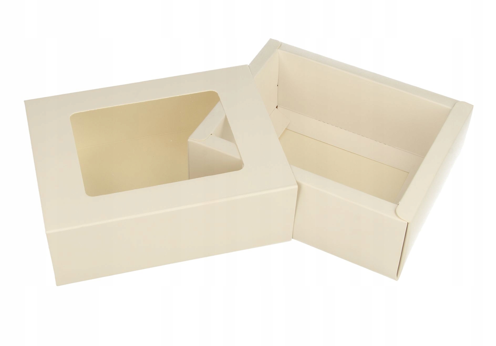 

Pudełko Z Okienkiem Białe Tektura PREZENT14x11x5cm