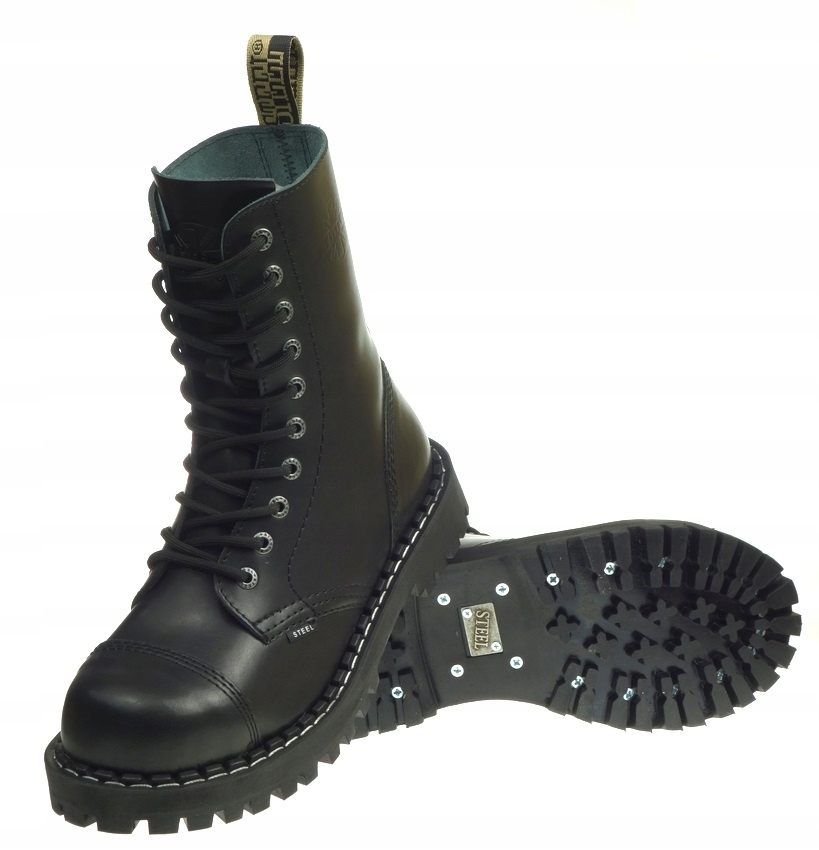 KULTOWE Wysokie Glany STEEL Ocieplane 10-dziur 47 Rozmiar 47