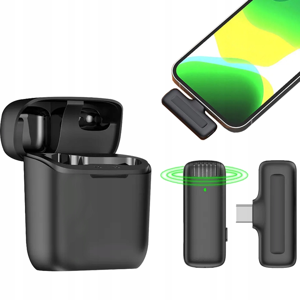 Bezdrátový Usb C Kravatový Mikrofon Pro Android Ios Streaming Live Vlog