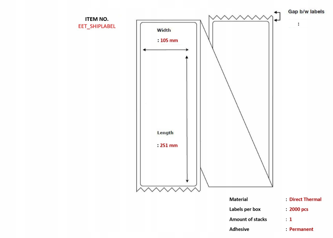 Štítek Capture sloupku 105 x 251 mm