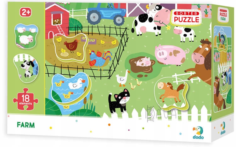 

Dodo Puzzle Sorter Farma 18 Elementów DOP300161