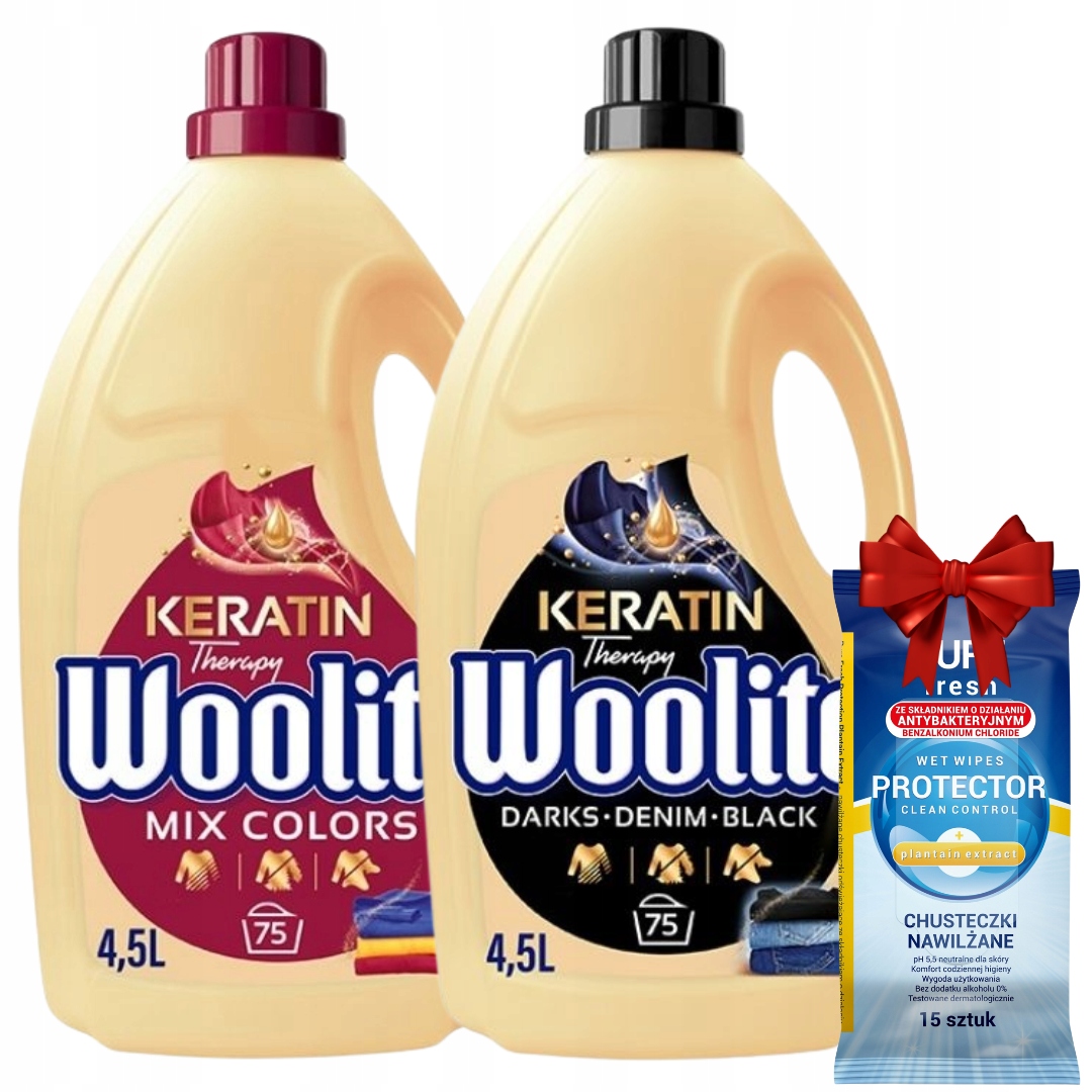 Woolite Płyn Do Prania Keratin Dark Fruity 2x 4,5L