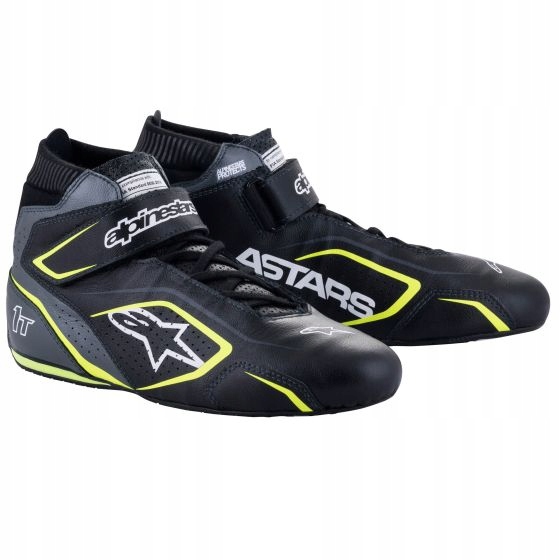Topánky Alpinestars Tech 1-T V3 homologácia Fia čierno-šedo-žltá 40,5