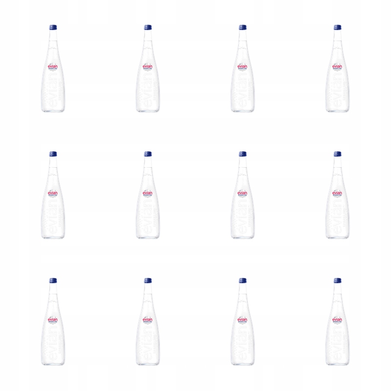 Evian perlivá minerální voda sklo 750 ml X12