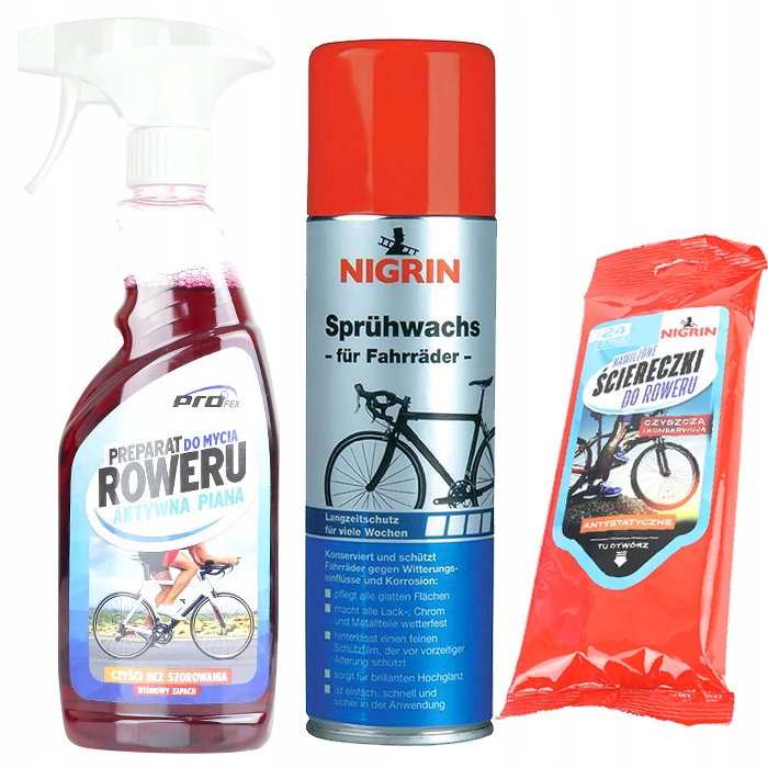 

Zestaw czyszczący do roweru wosk płyn do mycia