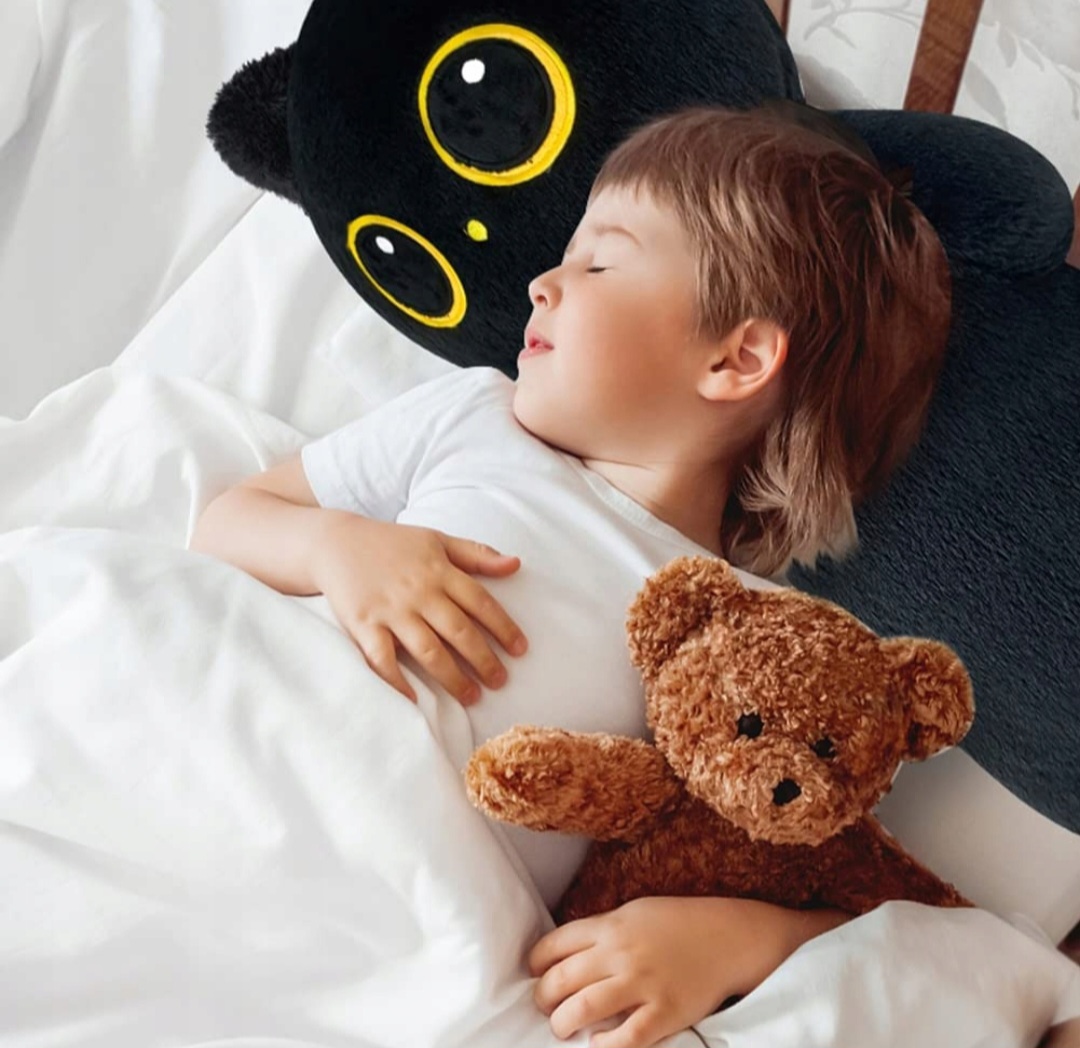 MASKOTKA PLUSZAK PODUSZKA KOT CZARNY DŁUGI XXL DŁUGI 70 cm WIELKIE OCZY Marka inna