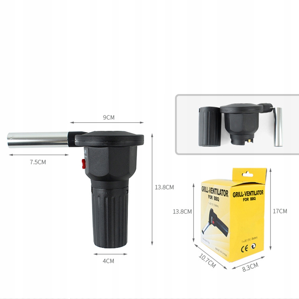 PRZENOŚNY GRILL Z DMUCHAWĄ NA BATERIE Rodzaj inny