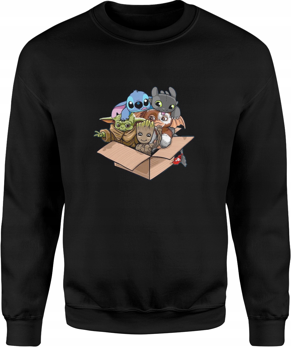 

Baby Yoda Stich Groot Szczerbatek Gizmo Bluza R. L