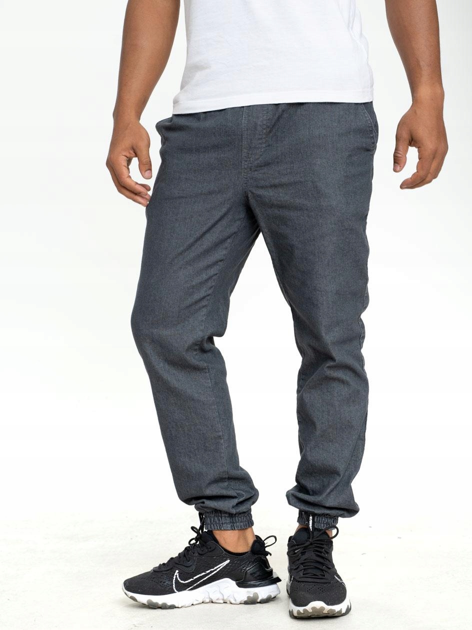 

Spodnie Jeansowe Jigga Wear Crown Ciemne Szare 4XL