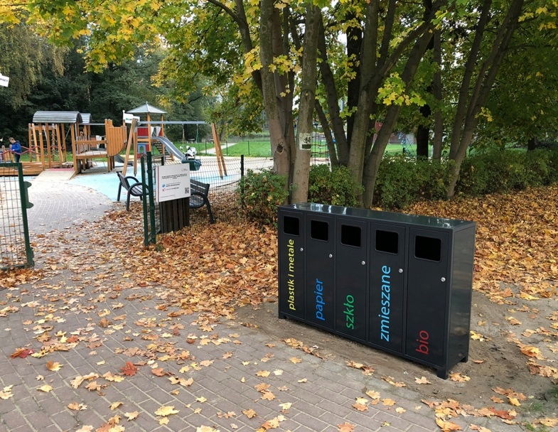 Zestaw KOSZ do segregacji ULICZNY PARKOWY 5x65l Pojemność pojedynczego kosza 65 l