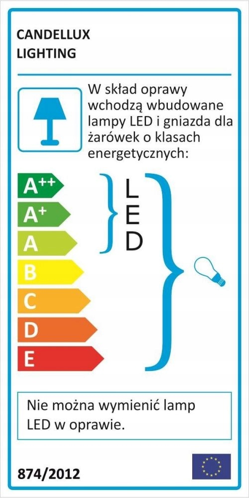 OPRAWA HALOGENOWA Z PASKIEM LED KWADRAT NIEBIESKA Kolor przezroczysty odcienie błękitu chrom
