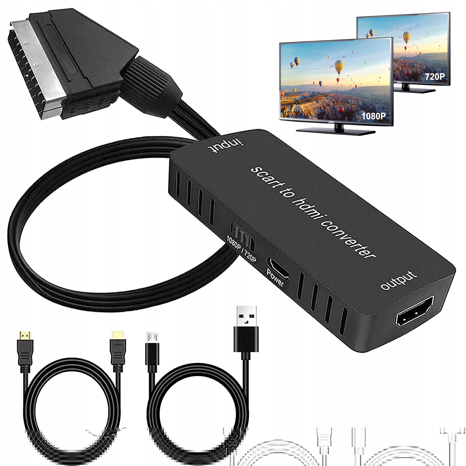 

Konwertera Wideo Adapter Scart Na Hdmi 1080P Hd