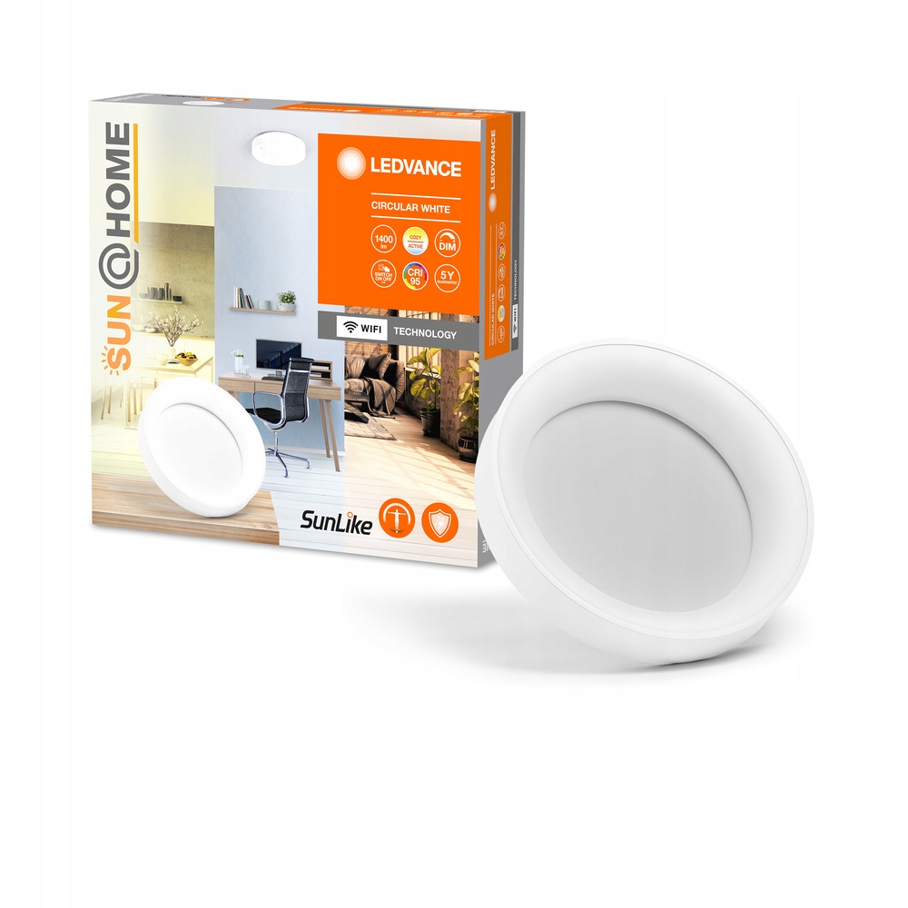 Stropné Svietidlo 18.5 W 500 lm Cct stmievateľná, okrúhla, biela Smart+ WiFi Sun@Home