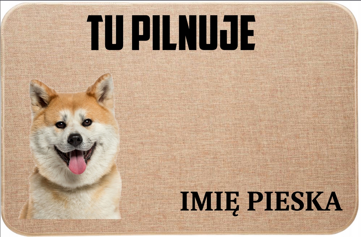 Lněná Vstupní Rohožka Tu Hlídá Jméno Pejska Shiba Inu