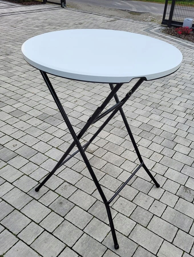 STÓŁ STOLIK OGRODOWY KOKTAJLOWY SKŁADANY Fi80cm