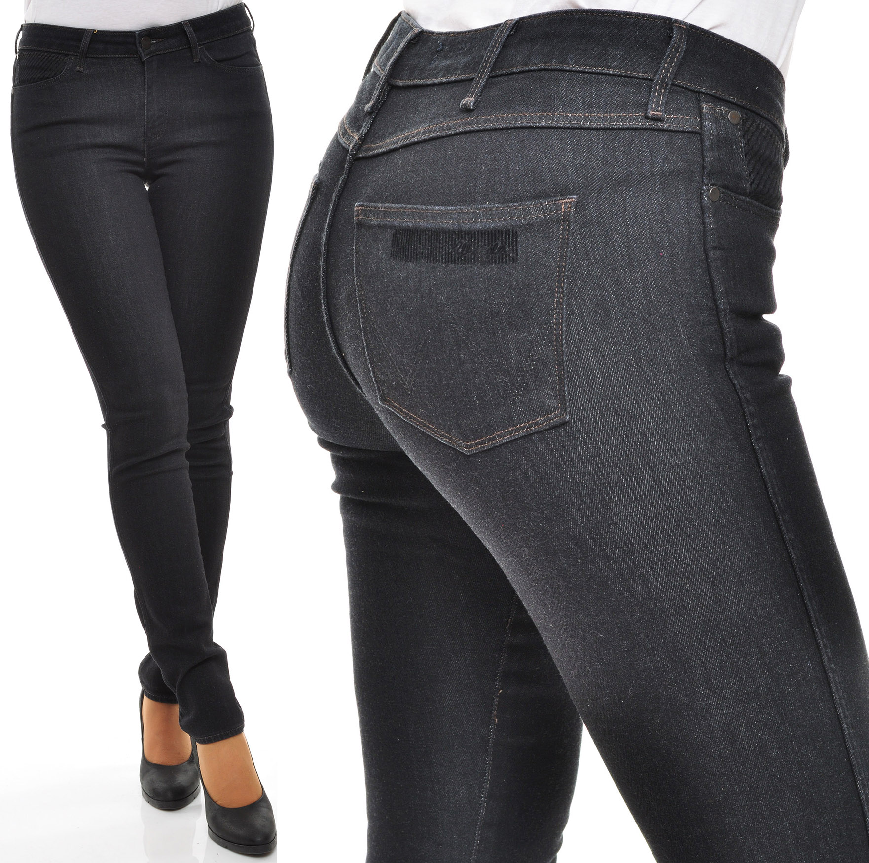 

Wrangler spodnie Navy regular slim Evalyn W28 L32