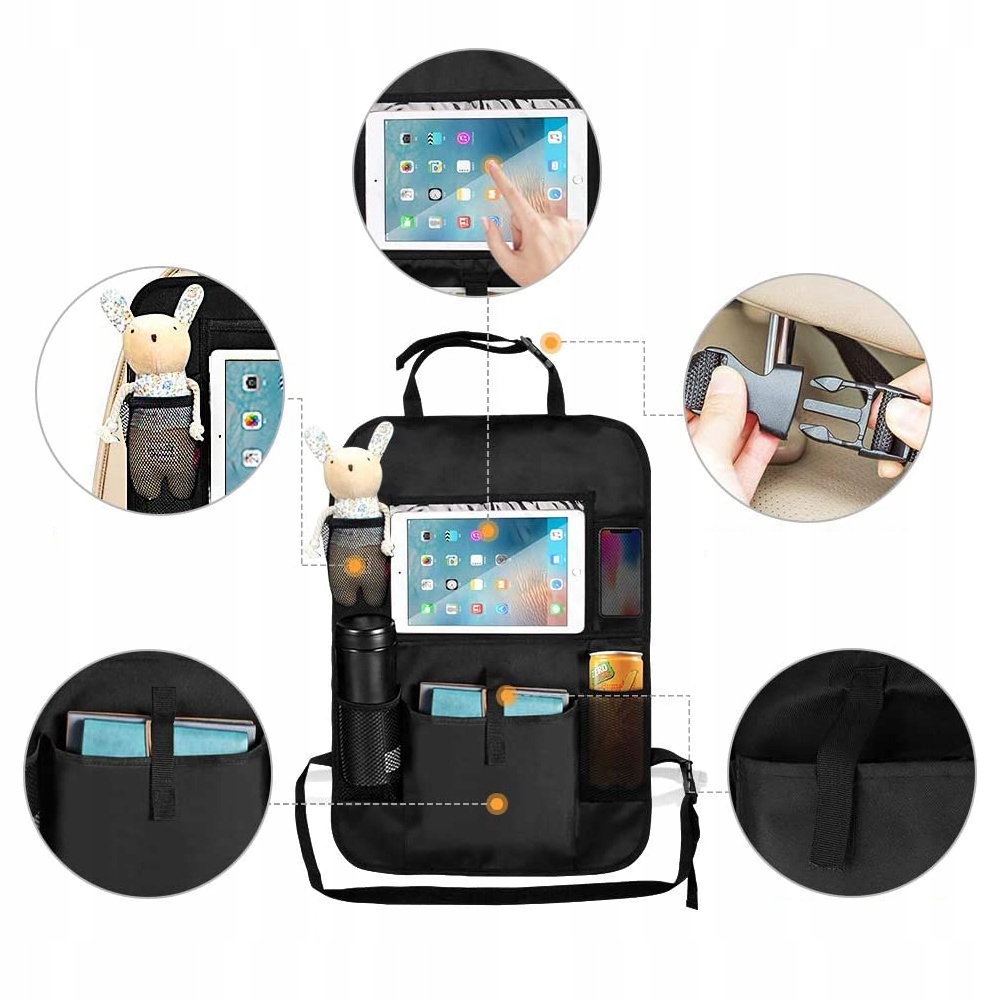 2x ORGANIZER SAMOCHODOWY NA FOTEL OPARCIE DO AUTA OCHRANIACZ OSŁONA Stan opakowania oryginalne