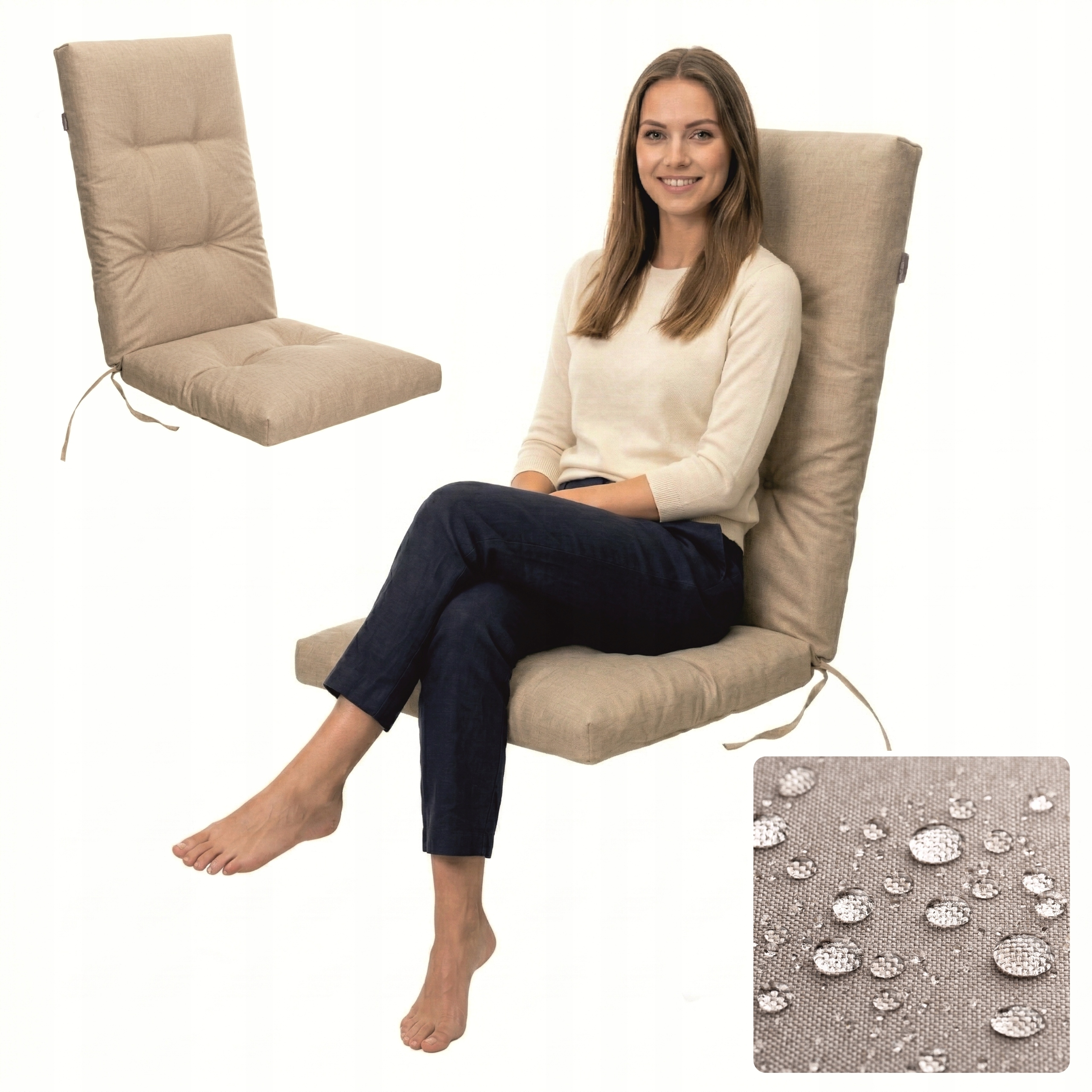 Polštář Zahradní Na Křeslo lehátko voděodolné křeslo na nábytek do zahrady 118