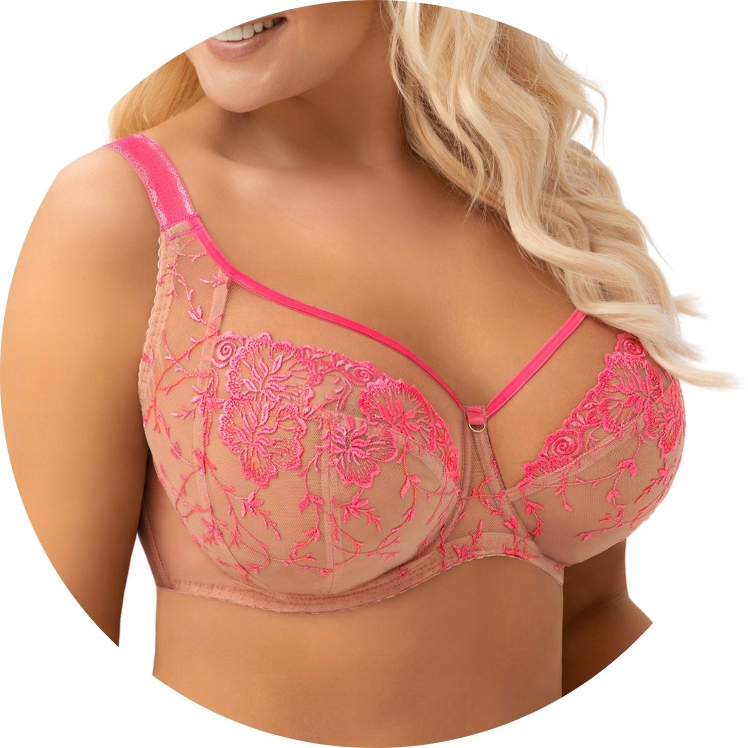 Měkká podprsenka Gorsenia G014 Nadine růžová 70G