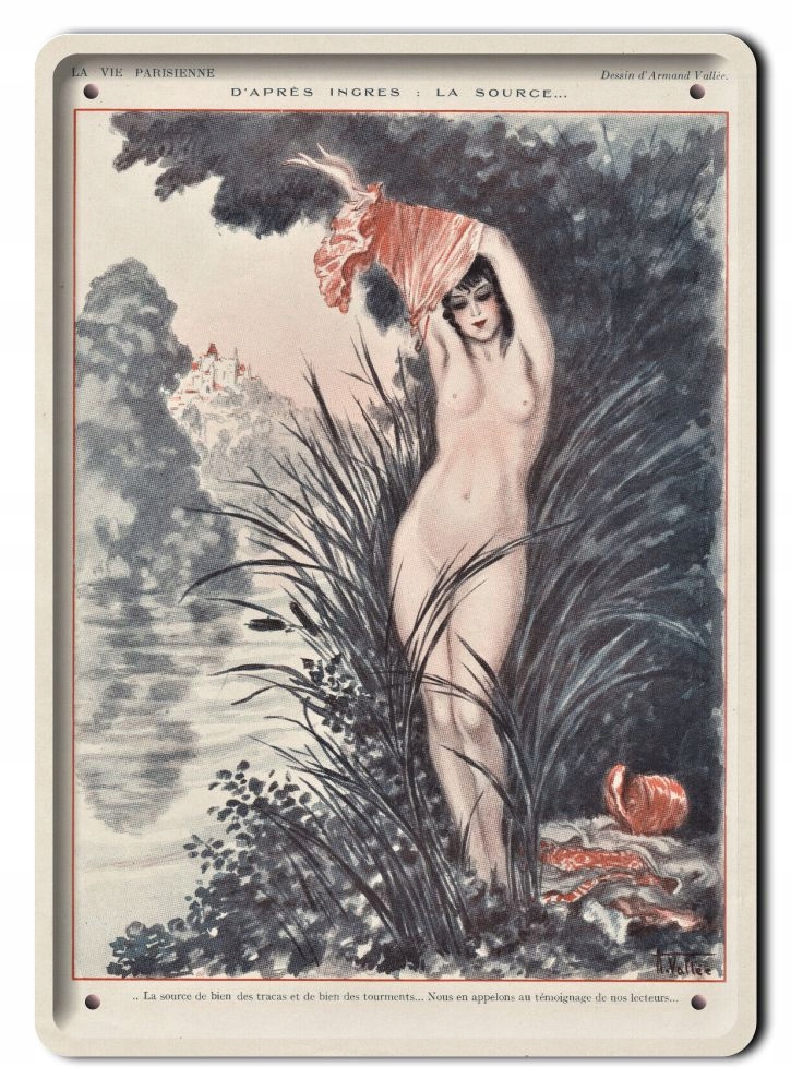 Życie Paryża Plakat Metalowy Szyld Obrazek Retro 12864