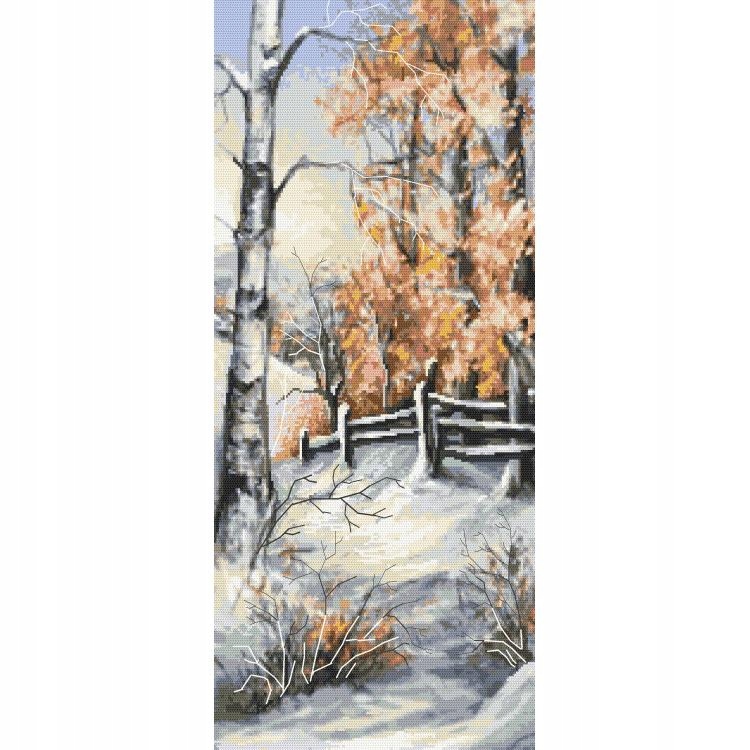 Vyšívací sada Zimní břízy