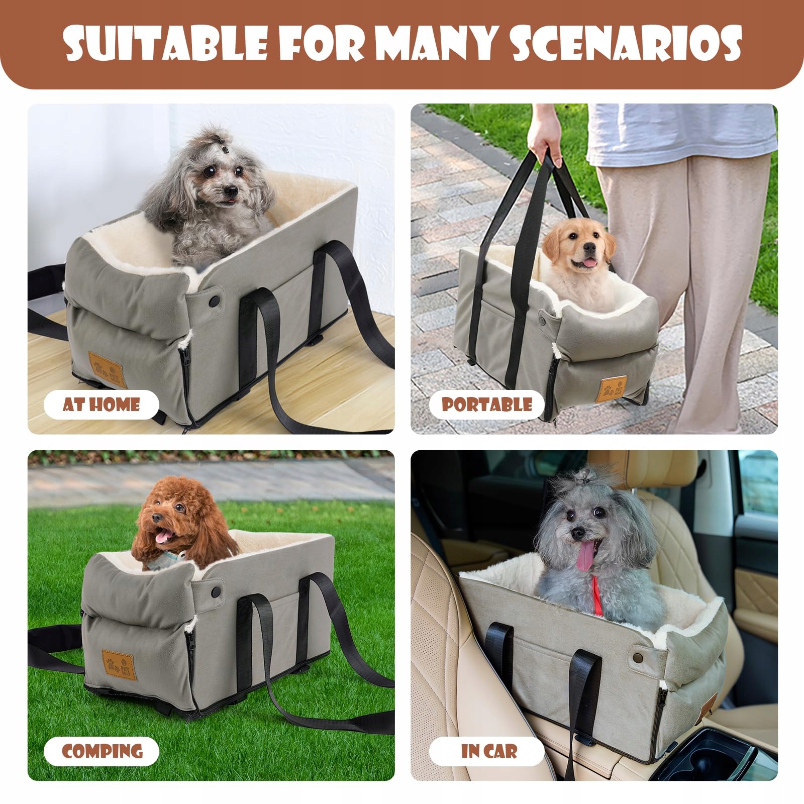 PETCOMFORT Fotelik Samochodowy Dla Psów Kotów Do 6kg Podróże Samochodem — miniatura 8