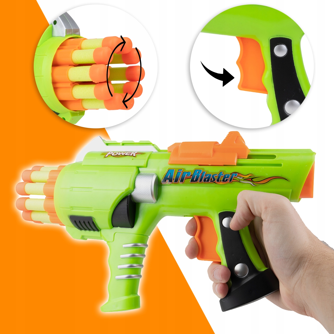 PISTOLET BROŃ STRIKE BLASTER STRZAŁKI PIANKOWE 10 Marka MalPlay