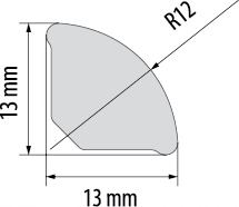 Ćwierćwałek PVC 13mm Biały 1m Marka Cezar