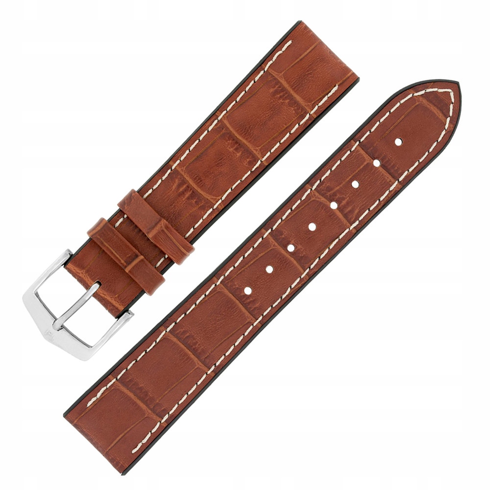 Pásek k hodinkám Hirsch 0925028070-2-22 hnědý 22 mm