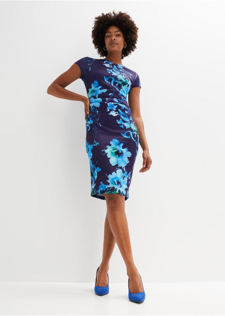 40 SUKIENKA W KWIATY riq Długość przed kolano