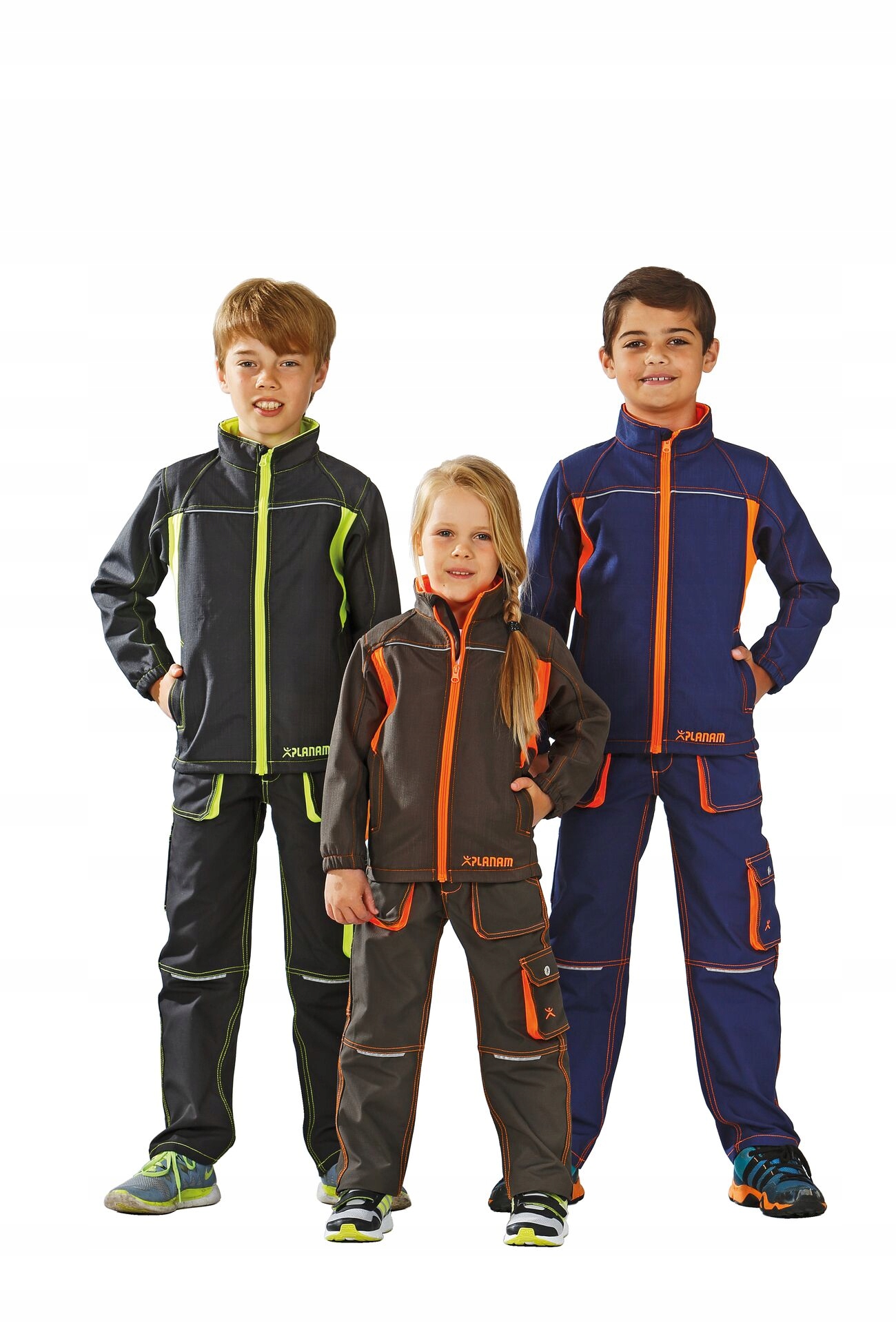 Dětská pracovní softshellová bunda Planam 122/128 barvy