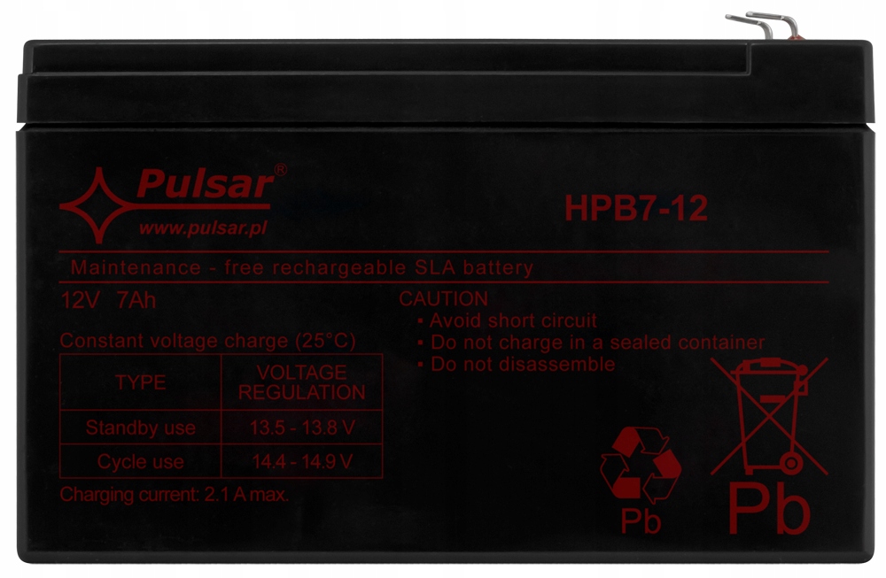 PULSAR AKUMULATOR HPB7-12 7Ah 12V ALARM, UPS EAN (GTIN) 59021353133500