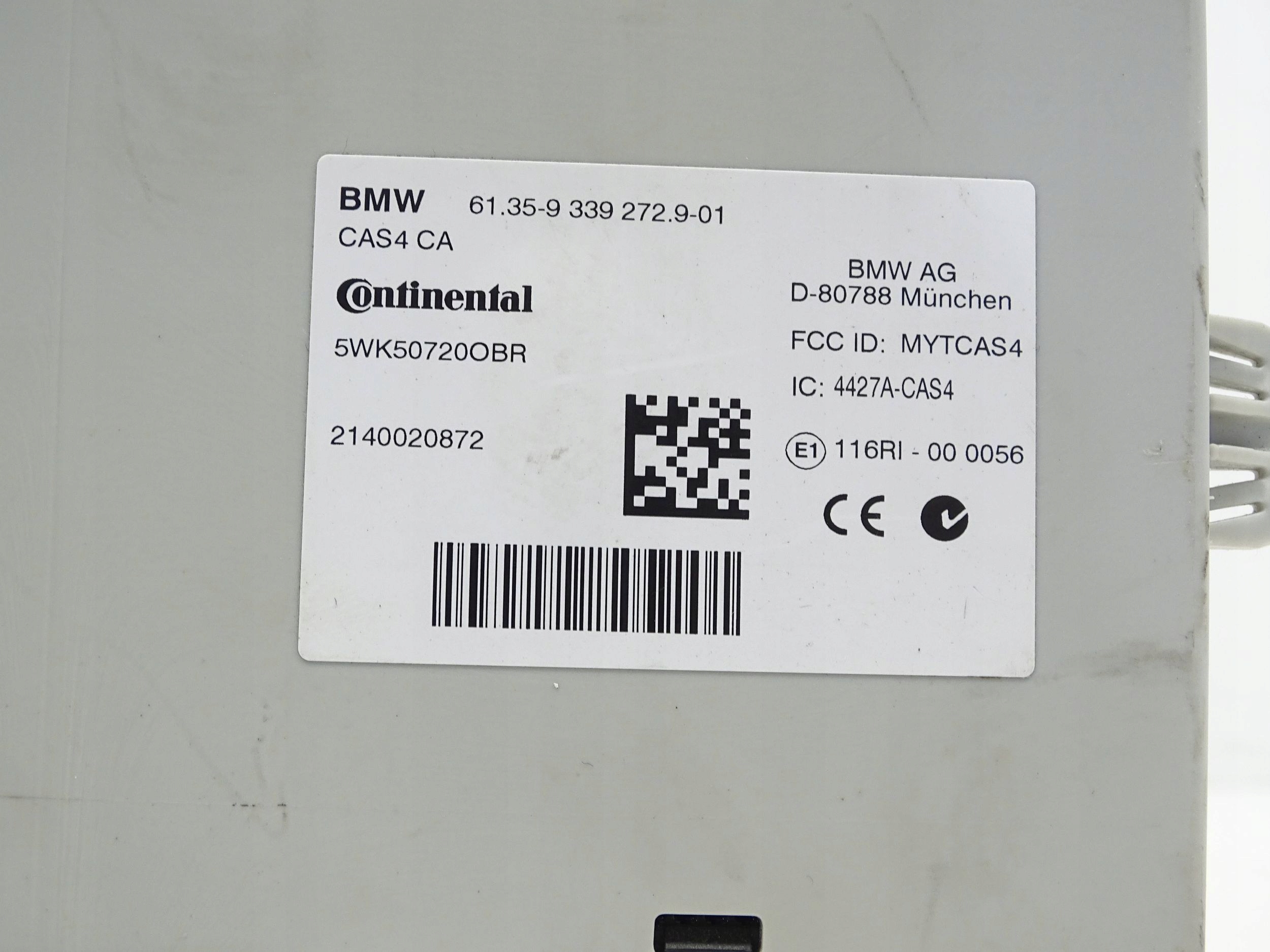 module control unit CAS BMW F01 F10 9339272
