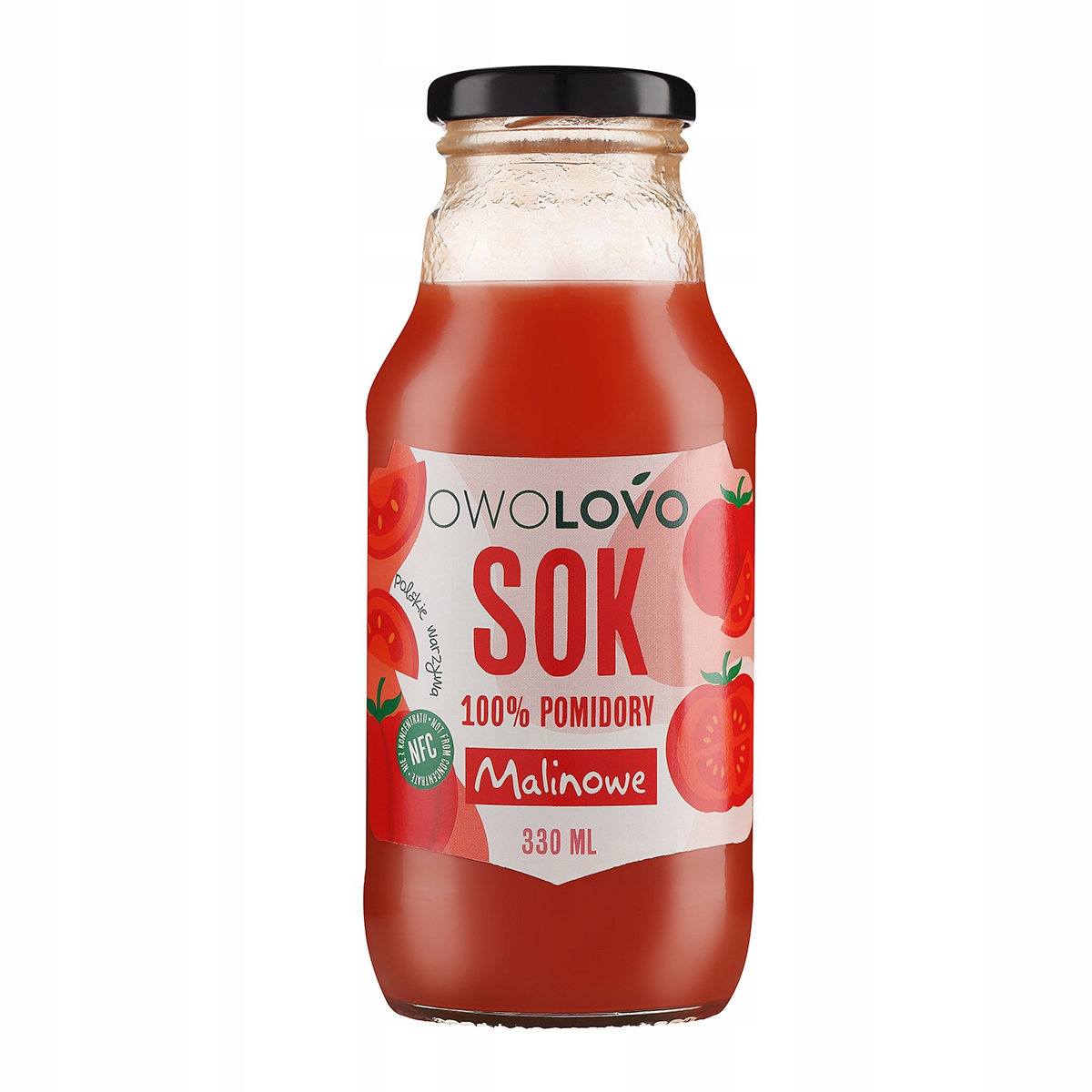 OWOLOVO SOK POMIDORY MALINOWE NFC 330 ML