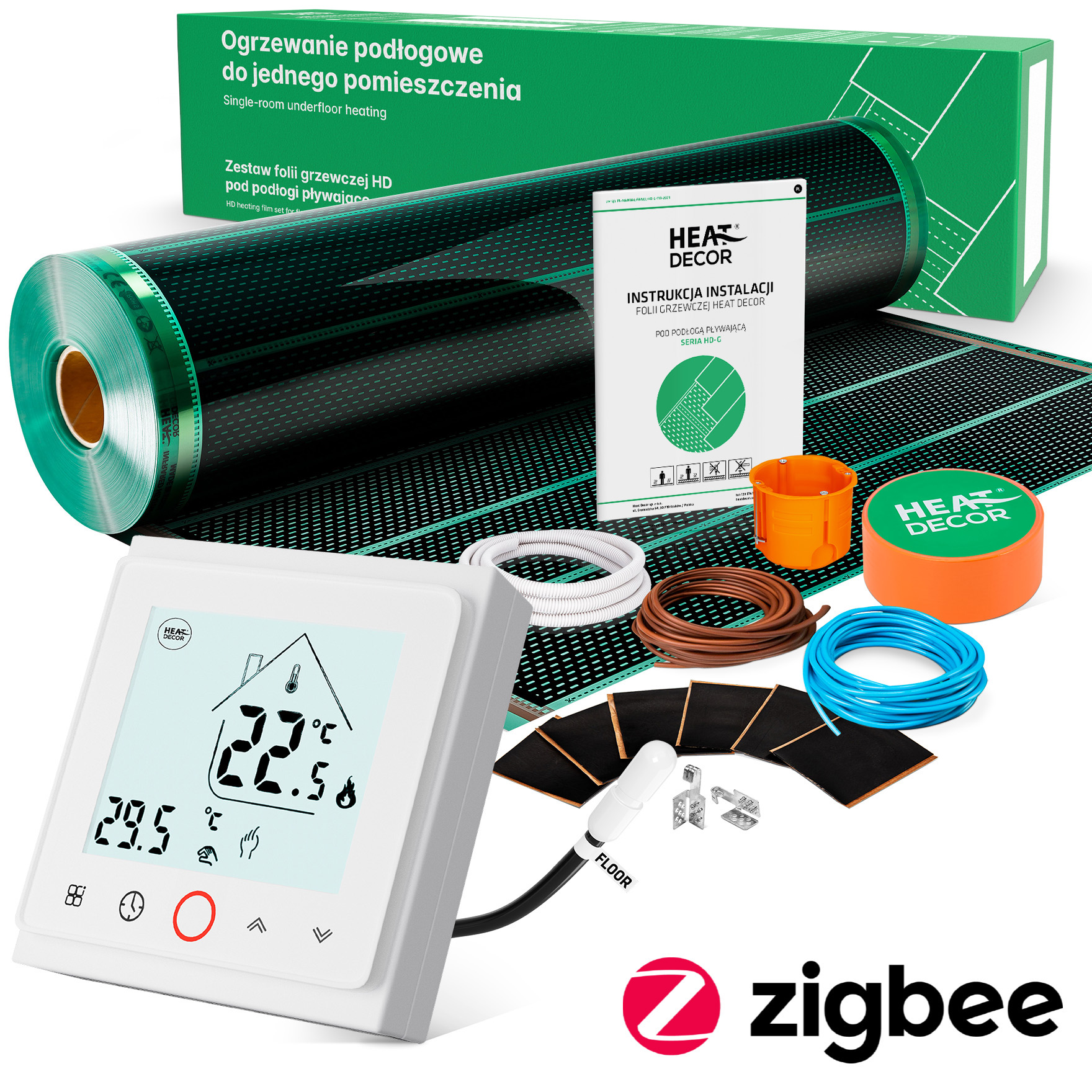 Folia Grzewcza Hd-g Termostat T500.W.ZIGBEE 140 W/m² Zestaw 1.5 m²