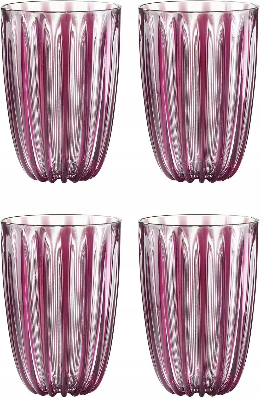 Guzzini Dolcevita 4 Sklenice z růžového plastu