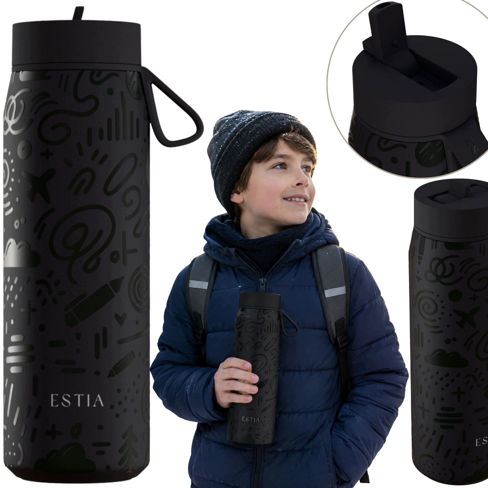 Termohrnek Termoska 500 ml na Horké Studené nápoje Láhev Na Pití, láhev Těsná