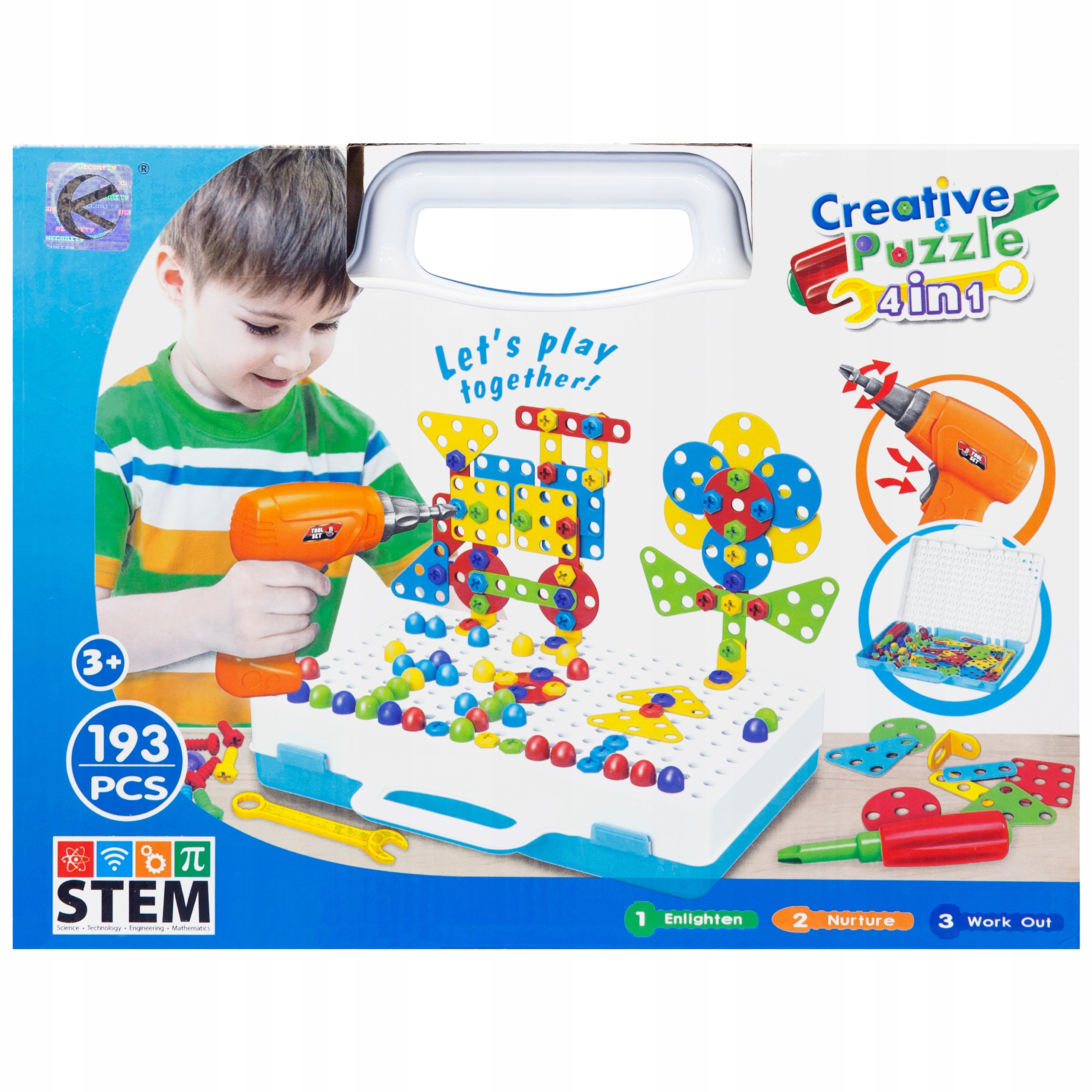 

Puzzle konstrukcyjne walizka z narzędziami 193 el.