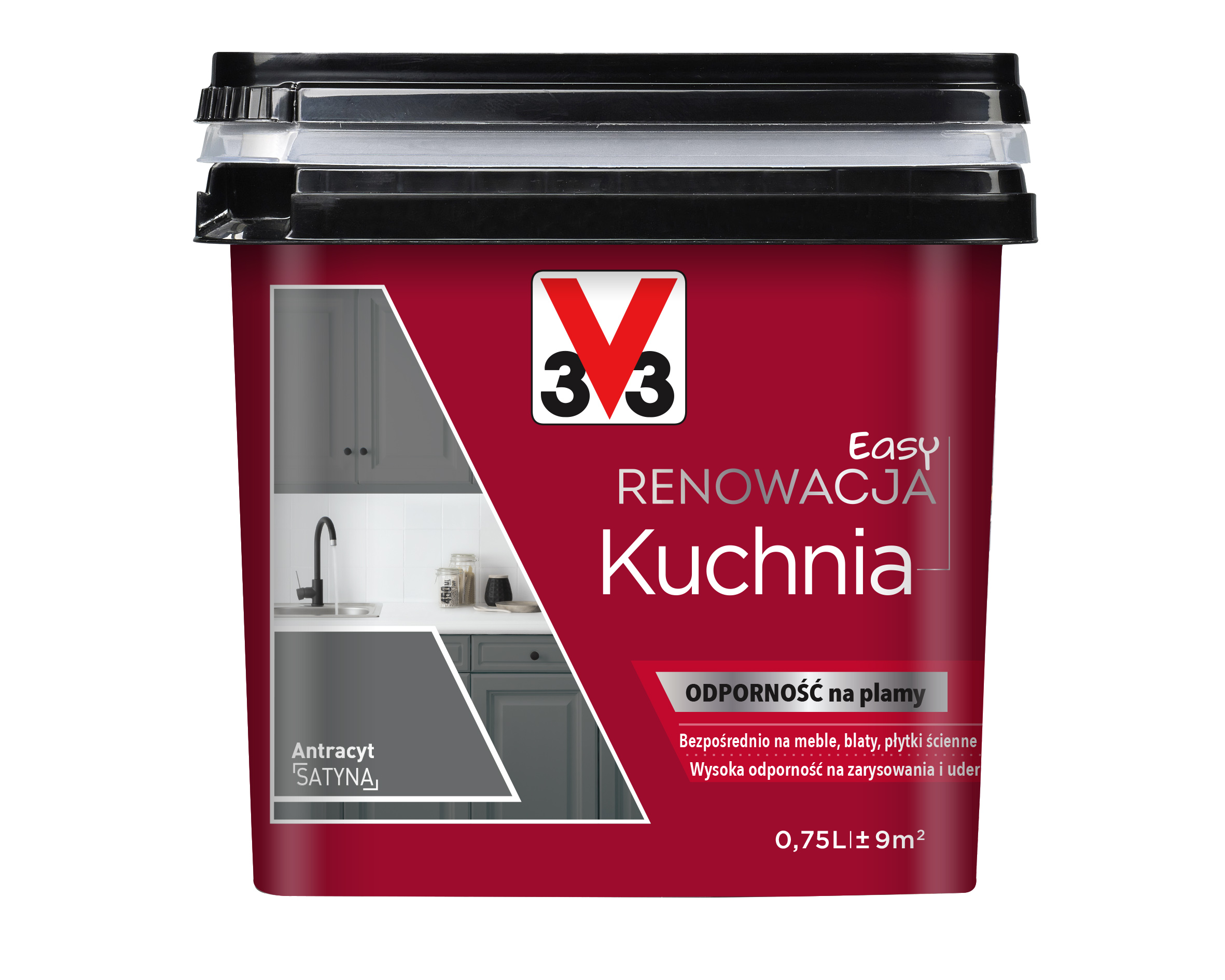 

V33 Easy Renowacja Kuchnia Antracyt Satyna 0,75L