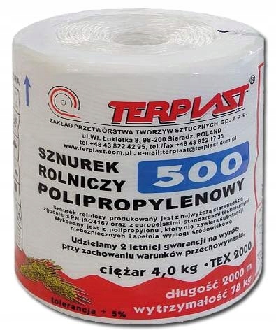 

Sznur Rolniczy Sznurek Do Mocowania 4kg 2000mb