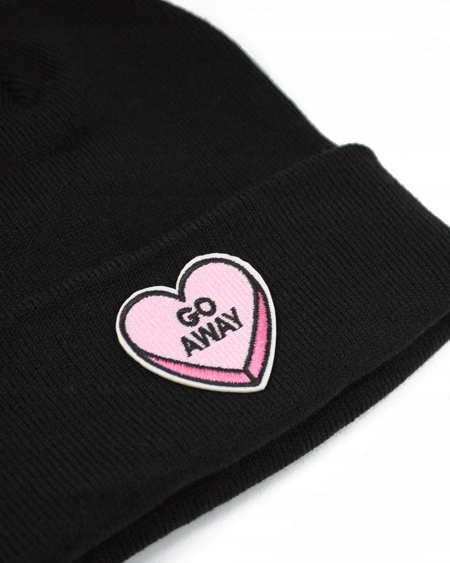 czapka beanie GO AWAY czarna pastel goth grunge Marka inna