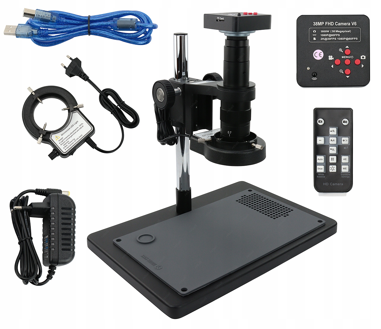 Digitální Servisní Mikroskop 1x 640X Hdmi Usb Kamera 2K 38MP 1080P 60FPS