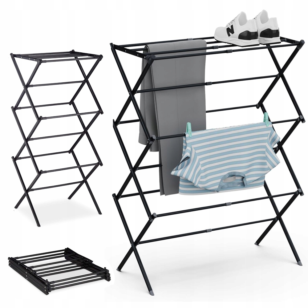 Levně Stojací Sušák na prádlo Vertikální Vysoký Úzký Sušák na prádlo Skládací